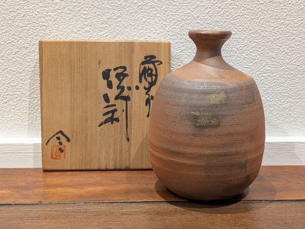 Bizen Ware Tokkuri Boxed Ceramics Crafts Height Approximately 12cm