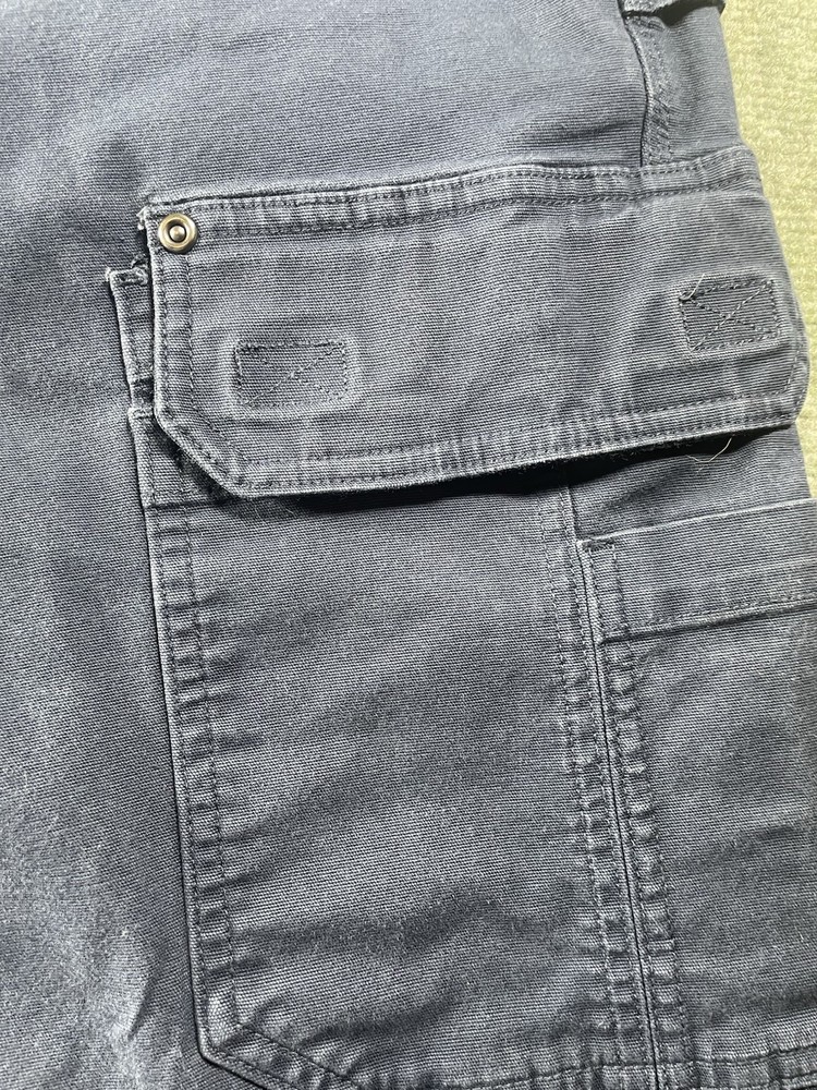 Duluth Trading Flex Fire Hose Work Pants 38x32 Blue Cotton Blend Construction