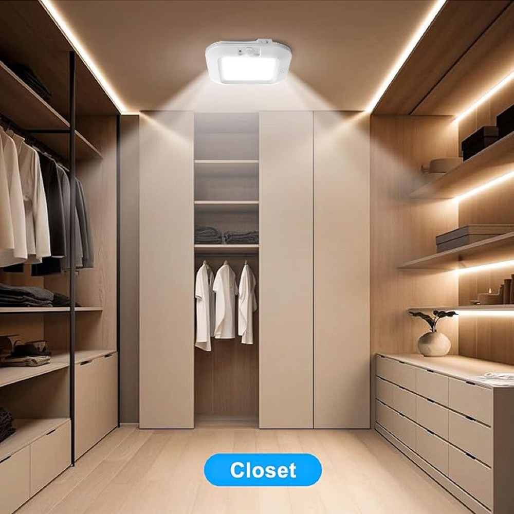 Battery Operated Ceiling Light Motion Sensor Light Indoor Motion 6000K