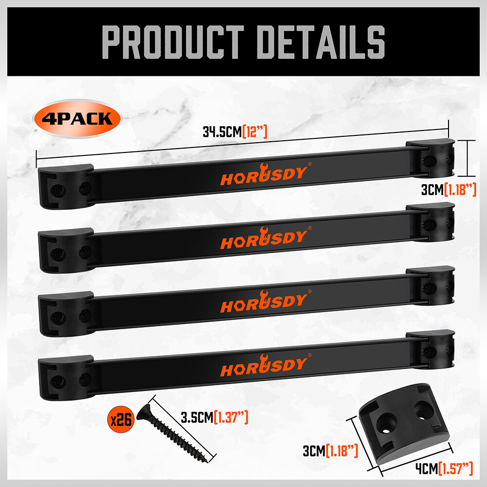 4PC 12" Super magnet Tool Holder Wrench screwdriver Organizer Storage Adjustable