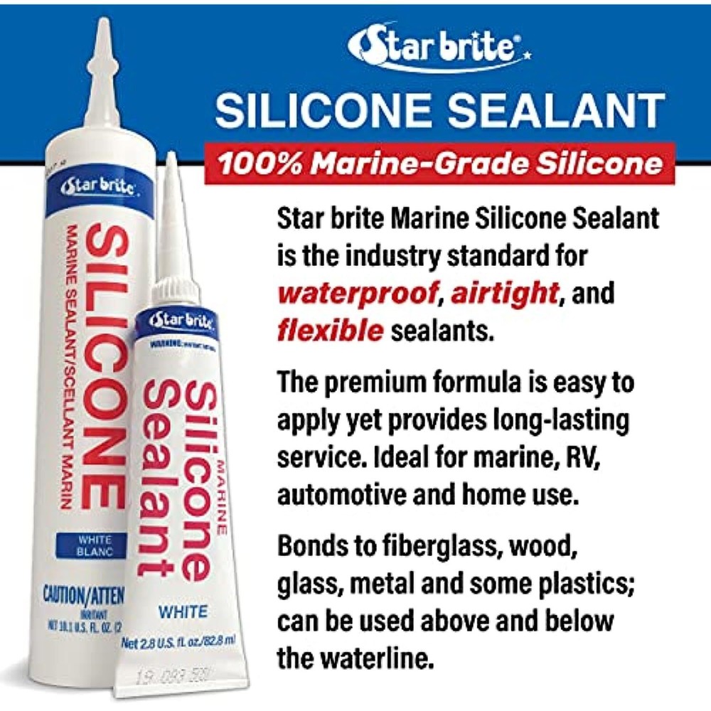 STAR BRITE Silicone Sealant White 2.8 OZ. (082101)