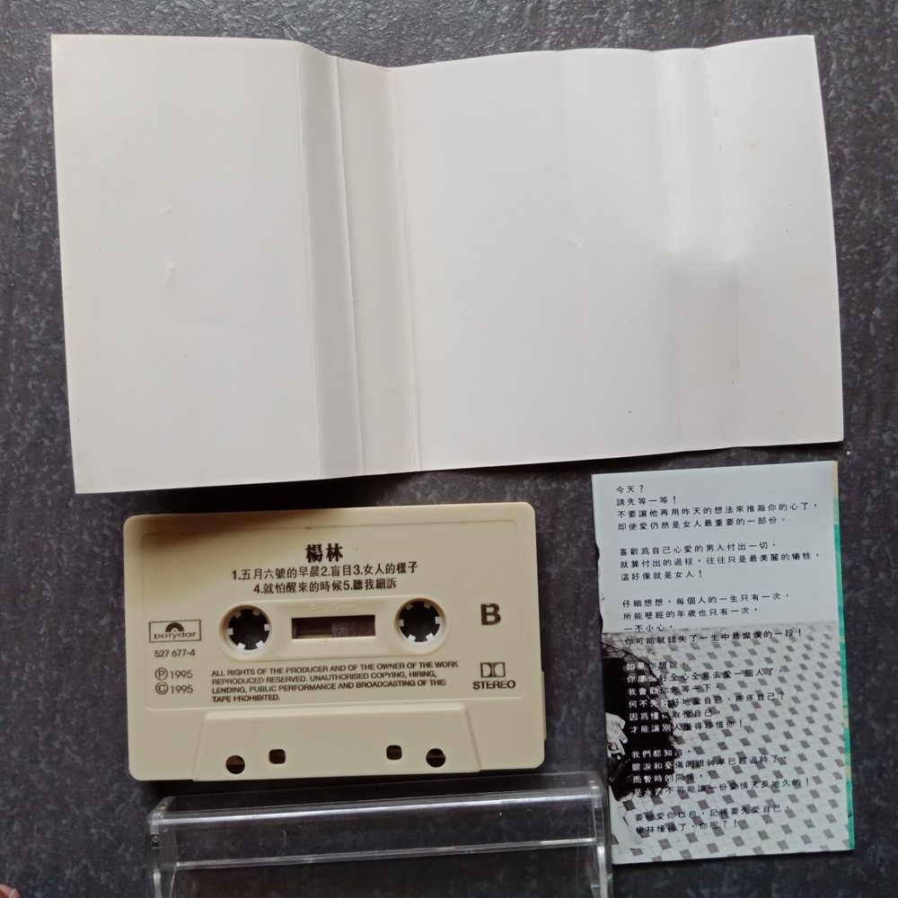 B- Diana Yang Lin 杨林 =也许我不同= 马来西亚版 磁带 Malaysia Cassette