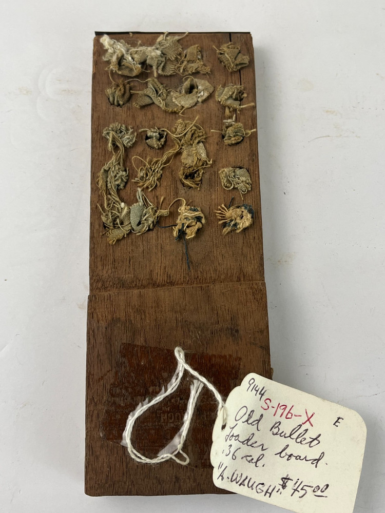 Old Bullet Reloading Board Tray Block Loading Ammunition Rifle Loader 36 Cal