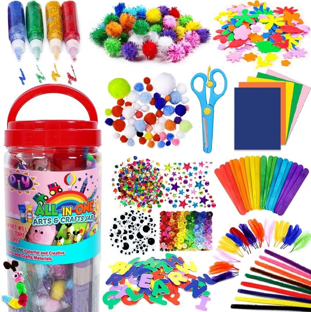 Kids Craft Supplies Set - Creative Kit for St Patrick's Day Projects