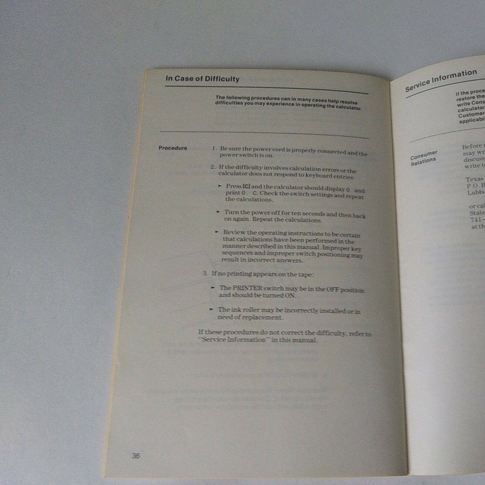 1985 "TI Texas Instruments TI-5045" Printer Display Manual Guidebook