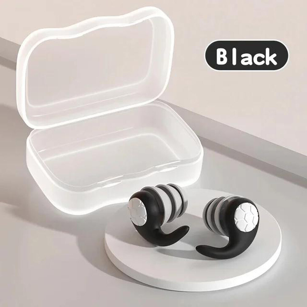 Reusable Silicone Ear Plugs Noise Cancelling Earplugs Protector Study Sleep Swim