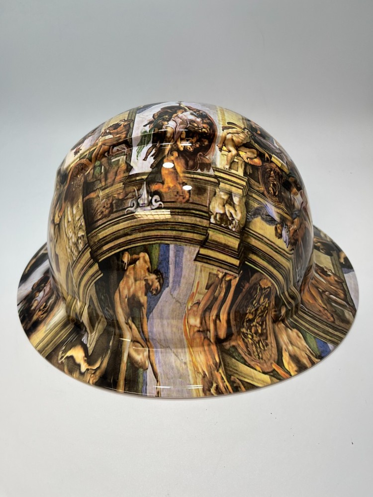 New Full Brim Hard Hat Custom Hydro Dipped SISTINE CHAPEL MICHELANGELO