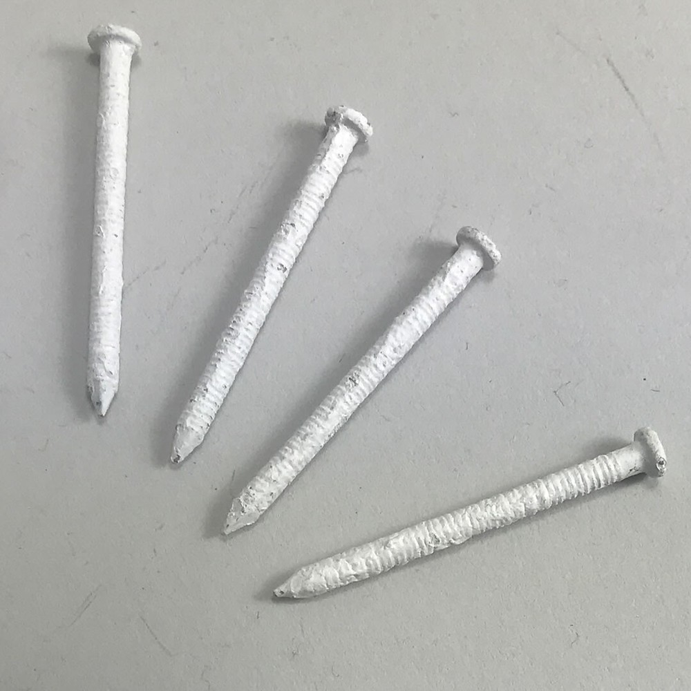 1 7/16" Ring Shank Colored Finish Nails; Brown; 5 lb Box