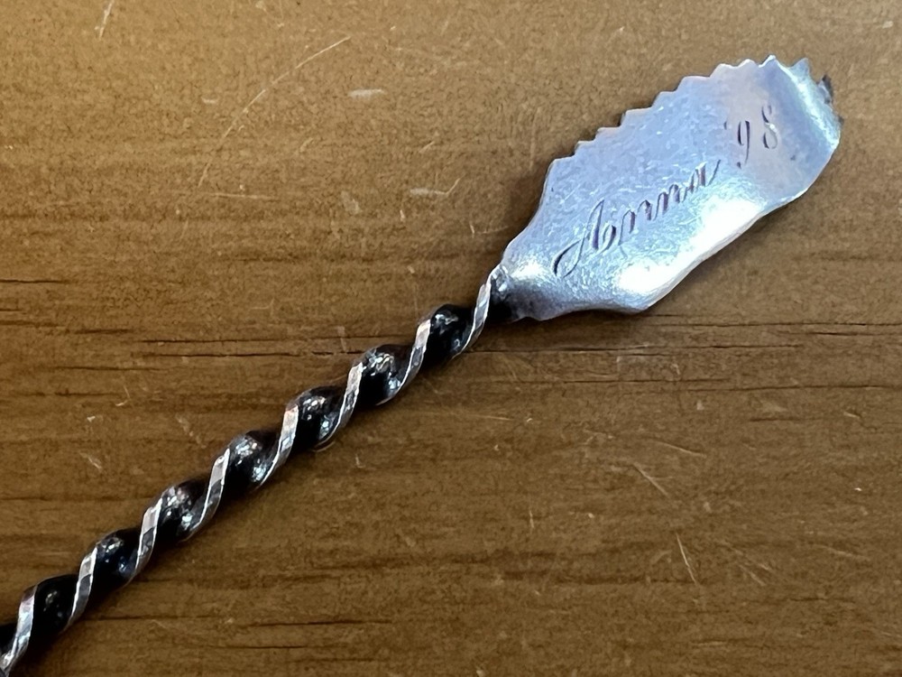 Native American Twisted Sterling Silver Souvenir Spoon