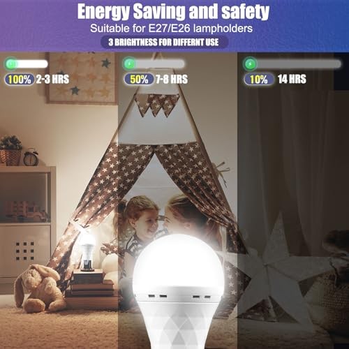 Emergency-Rechargeable-Light-Bulb, Stay Lights Up When Power ZS-6Pack 1