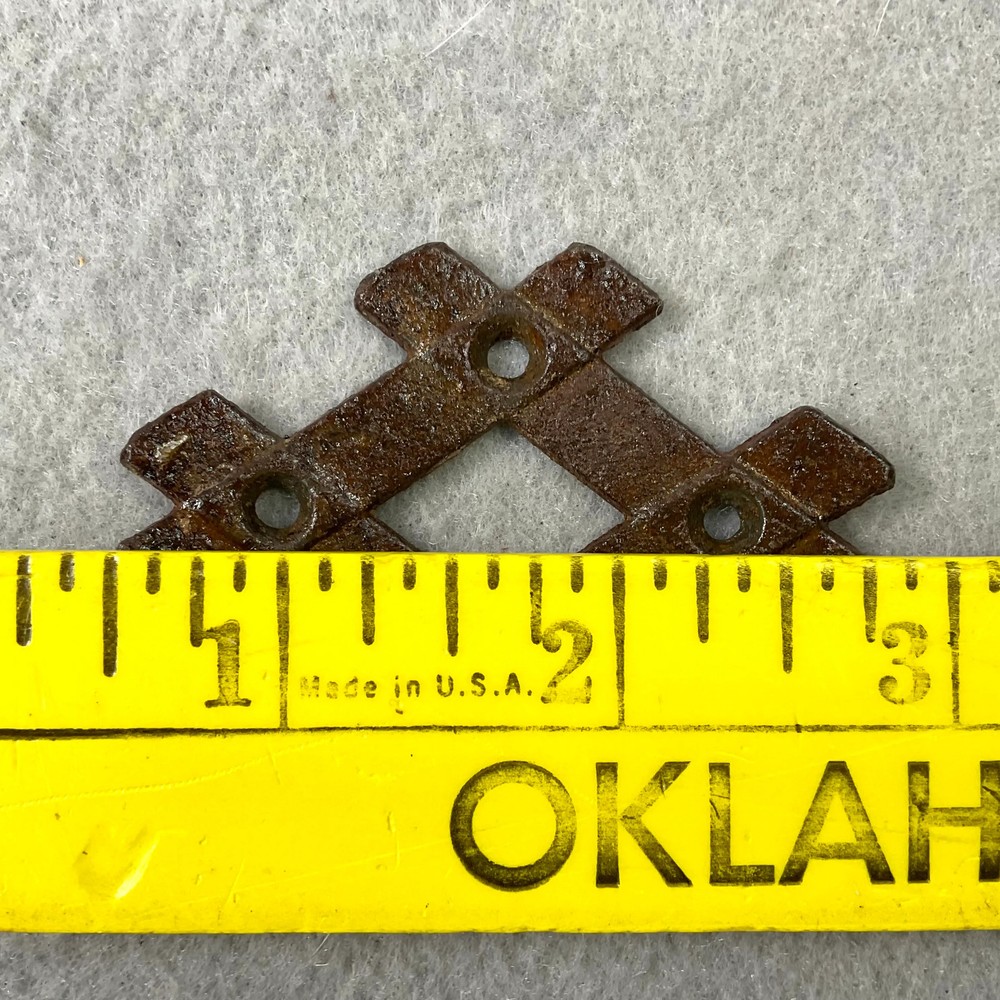 Antique Cast Iron Decorative Cabinet Hardware Diamond Pattern Pulls Set of 8