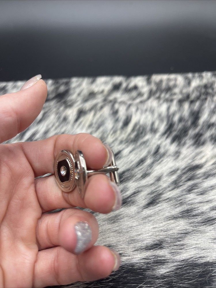 Stunning Silvertone Vintage Cuff Links #Q44