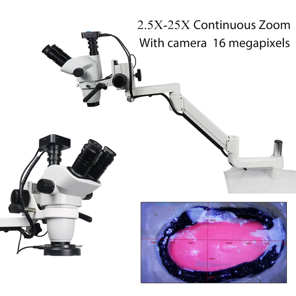 Dental Chair Operating Microscope with Camera 5W LED Light Endodontic Microscope