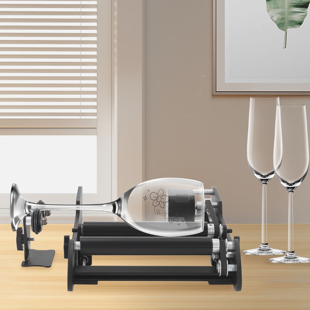 Engraver Rotary Roller Engraving Cylindrical Objects with 3 Connection Cables