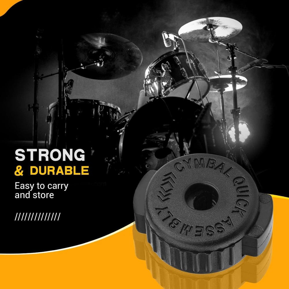 6PCS Black Plastic Cymbal Nuts 8mm Quick-Set Replacement for Drum Kit
