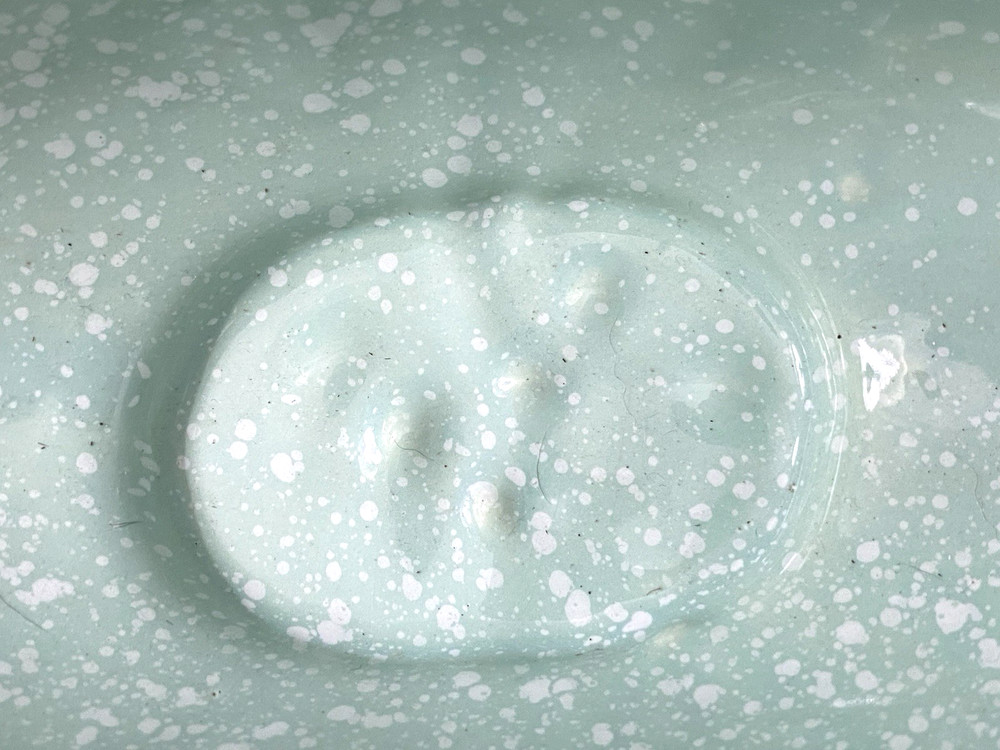 Mid Century Pottery Planter Splatterware Speckle Pattern Vintage 11" Long