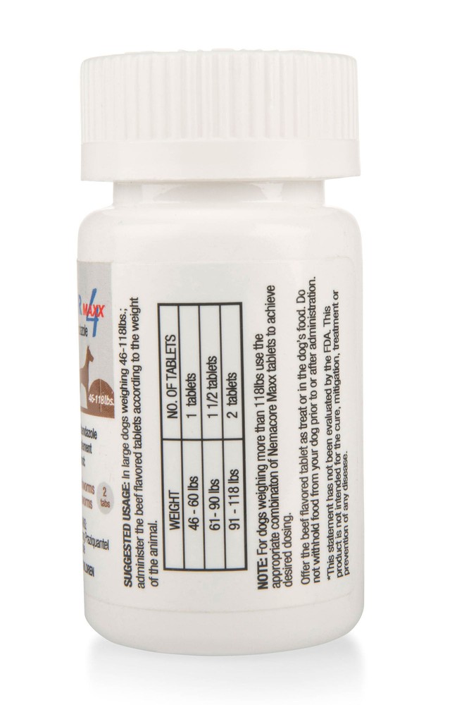 Nemacor Maxx 4 for Dogs, Beef, 2 ct