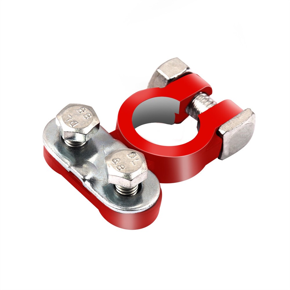 2 Car Battery Terminal Connector Top Post Positive Negative Heavy Duty Universal