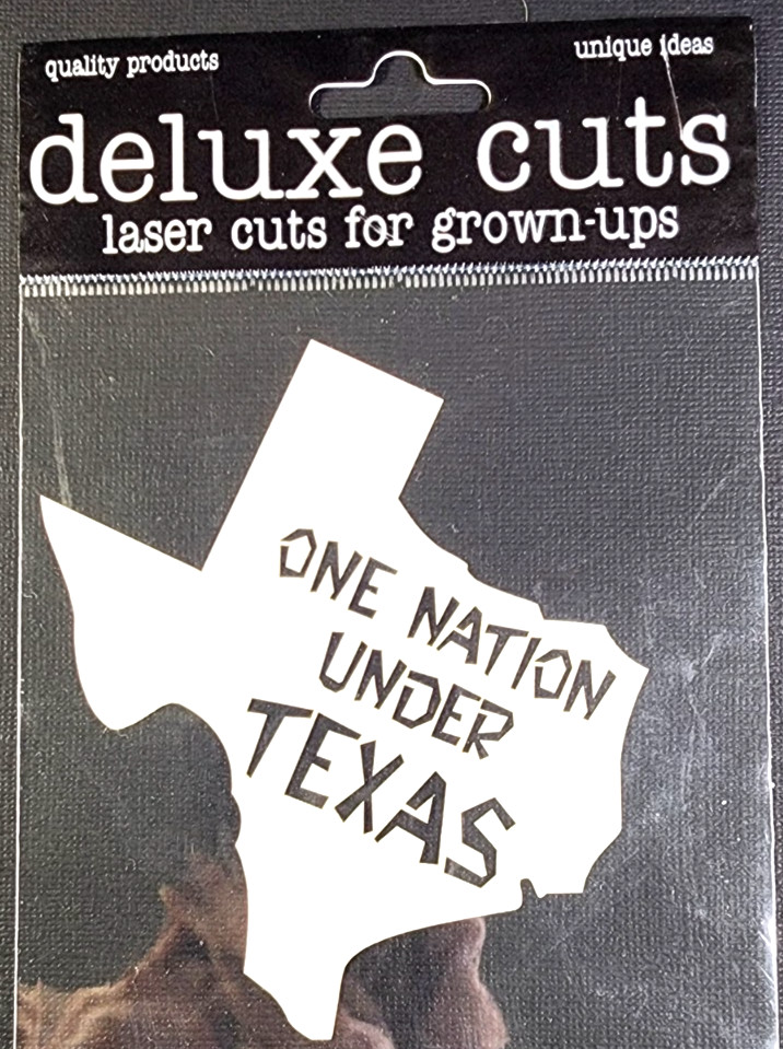 One Nation Under Texas Deluxe Cuts 3.75" x 4"