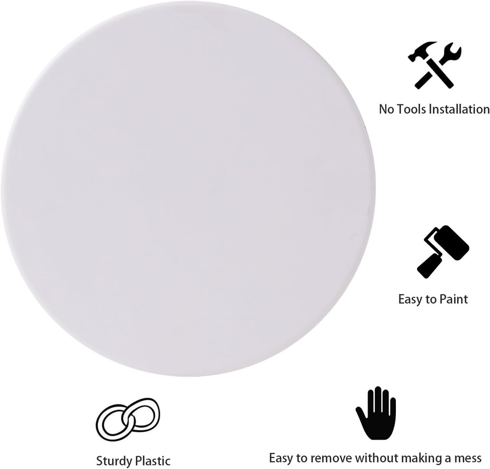 Access Panel Round 5 Inch Spring Clip Plastic White Wall Ceiling 2 Pack