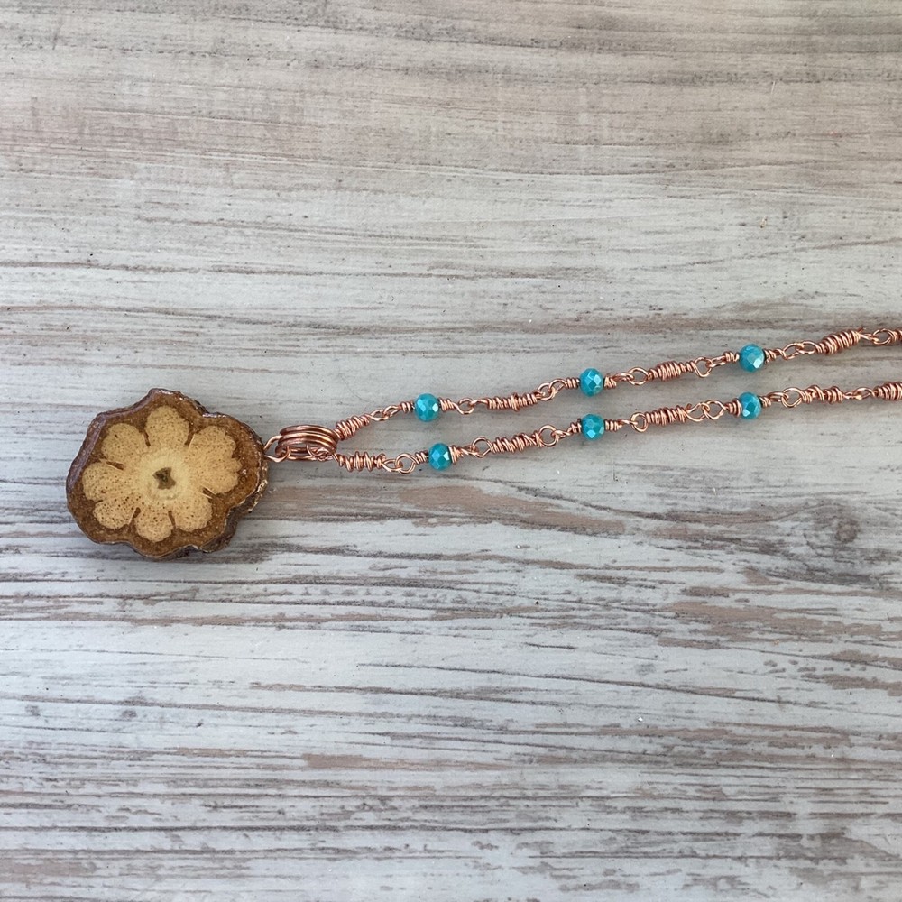 ayahuasca Pendant Necklace With Copper Chain