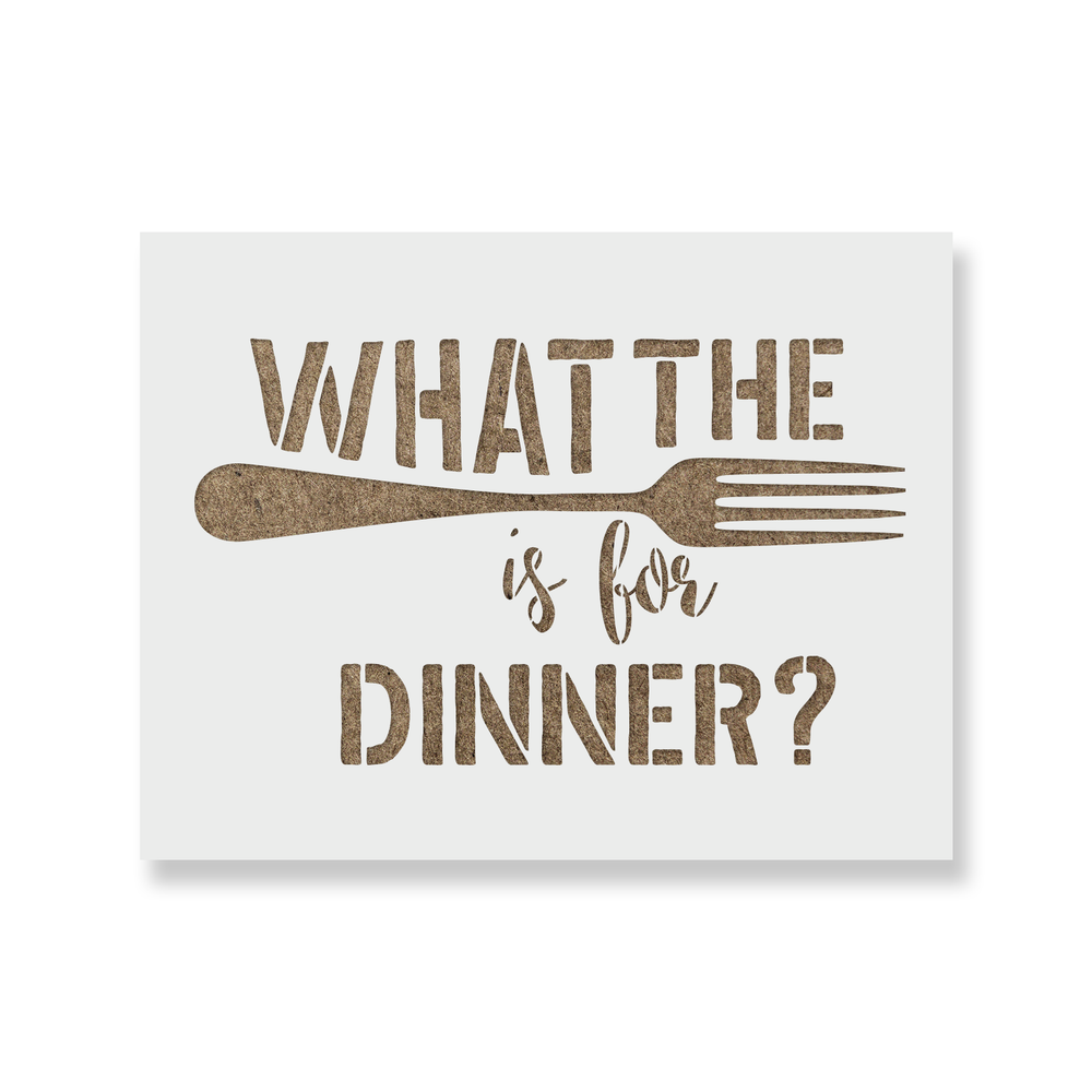 What The Fork Stencil - Durable & Reusable Mylar Stencils