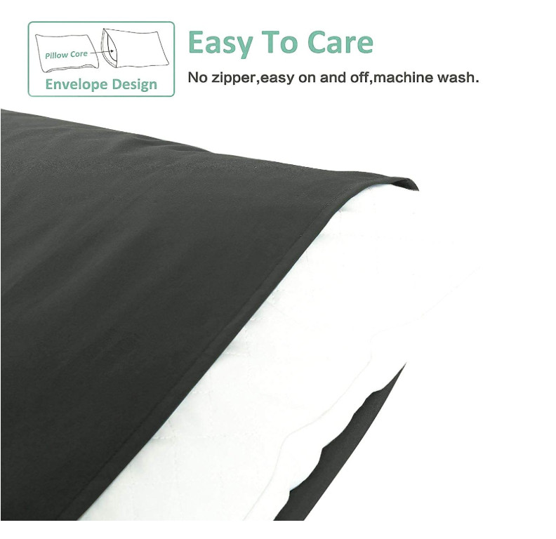 King Pillowcase Set - 2 Pack Brushed Microfiber 20x36 Pillowcases - Soft