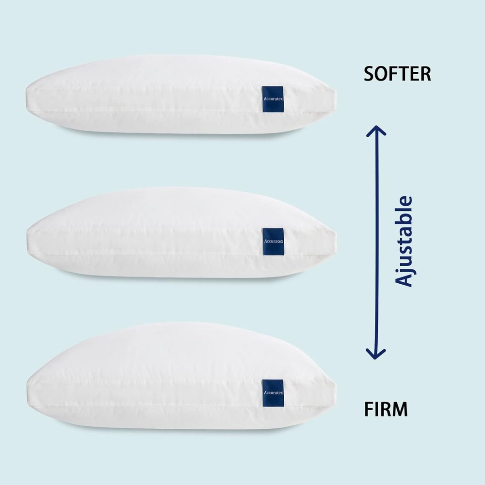 Pillow King 2-Piece Set, Mixed Crushed Memory Foam Pillow [Adjustable]