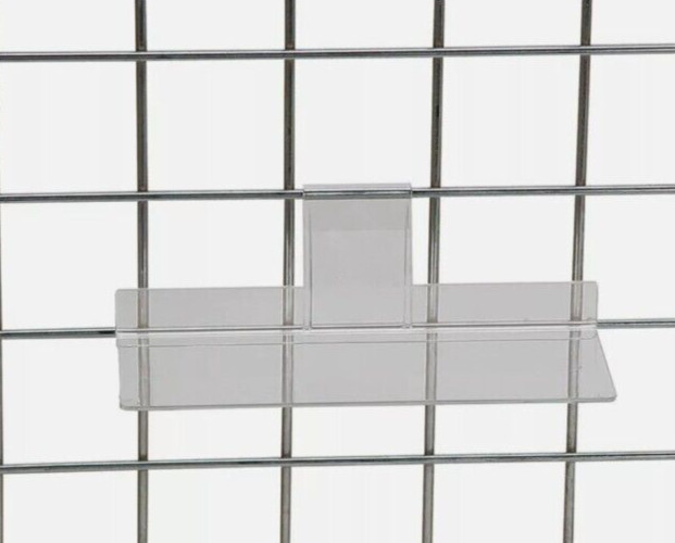 4" x 10" Shoe Shelf for Grid Panel 2 Pack Display Shelf Pair