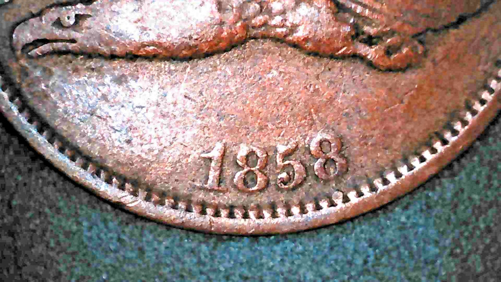 1858 Flying Eagle One Cent Coin (VG + Condition) #AA