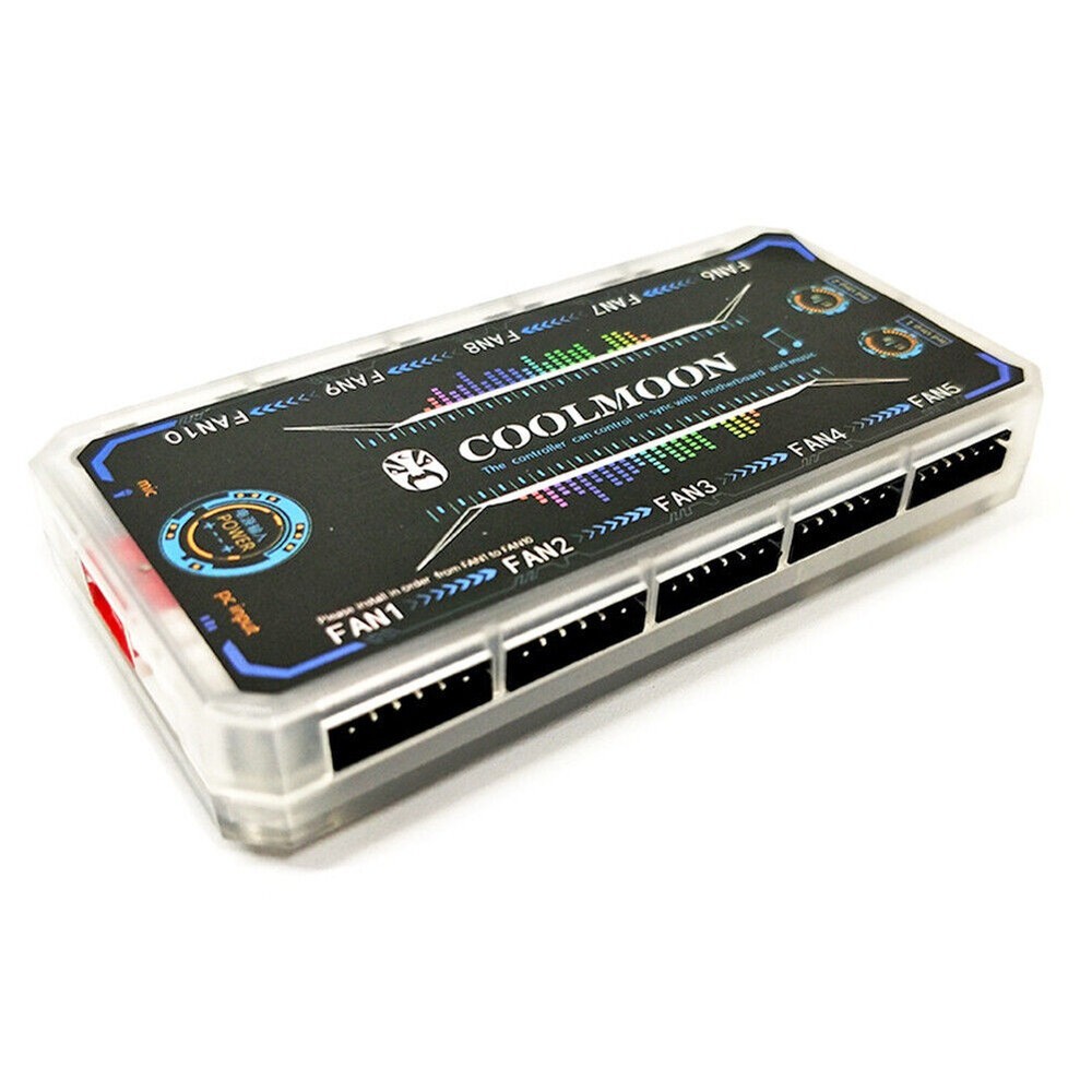 PC Cooling Fan Hub RGB Fan ARGB Controller Remote Control Computer Case Adapter