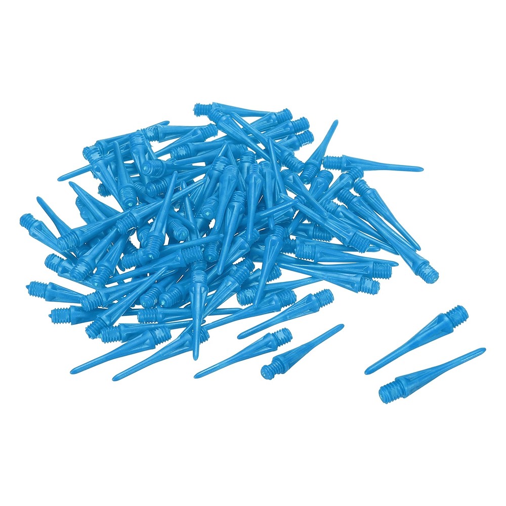 50 Pack Plastic Dart Tips 2BA Thread Soft Dart Tips Plastic Tip Blue