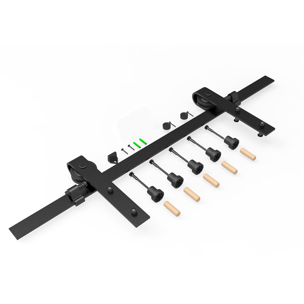 6.6 FT Sliding Barn Wood Door Basic Sliding Track Hardware Kit (Basic"J")