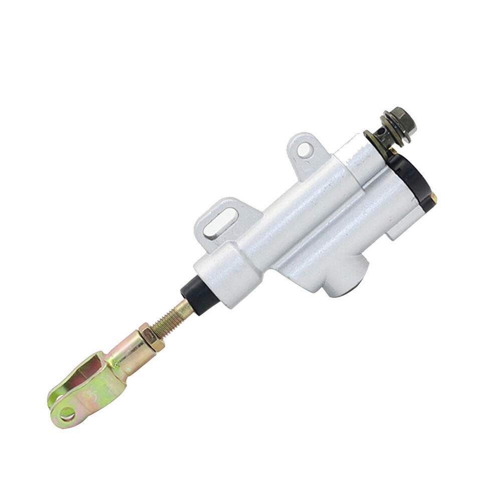 Motorcycle Rear Hydraulic Clutch Master Cylinder Brake Pump Silver Accessory 1Pc