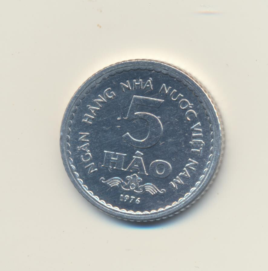DB2029 Vietnam 5 Hao 1976 KM13 UNC