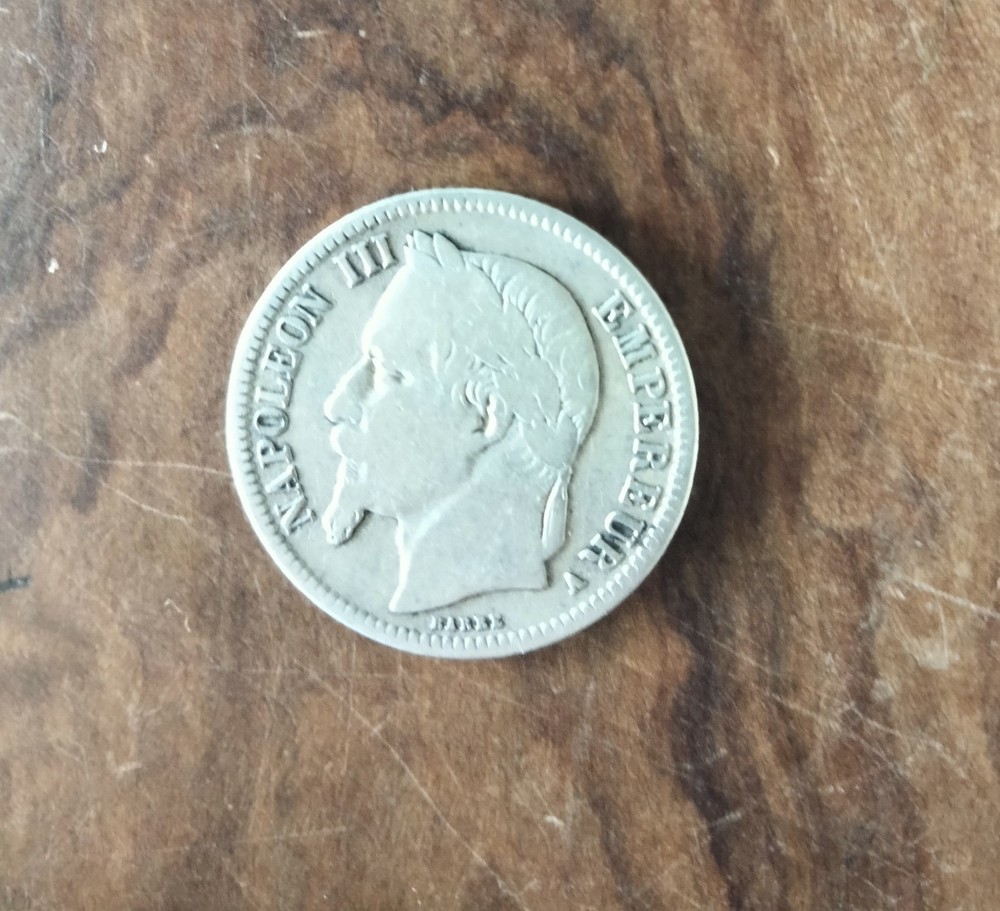 1867 Napoleon III French Franc