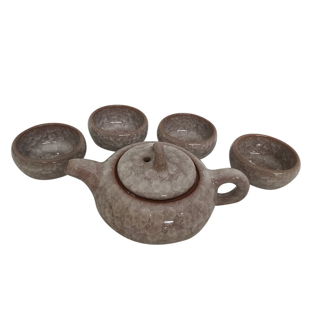THY HOME Exquisite Glazed 5 PCS Ceramic Tea Set