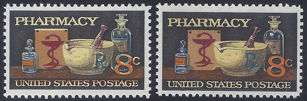 1473 - 8c Multiple Color Shift Error / EFO "Pharmacy" Mint NH