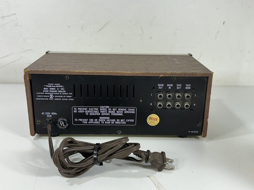 Vintage 1970s Realistic 31-1987 Stereo 5-Band Frequency Equalizer - WORKING