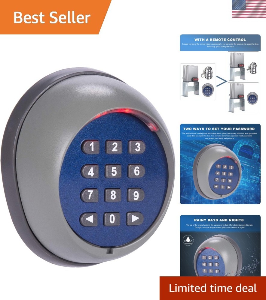 Wireless Keypad for Gate Opener - Battery Powered Touch Control, 656 Feet Range