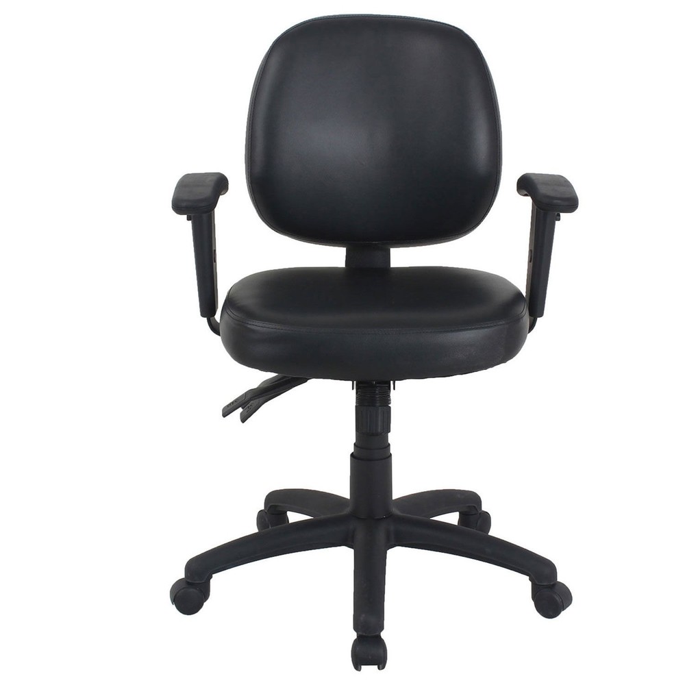 Mid Back 24/7 Antimicrobial Task Chair Vinyl Black