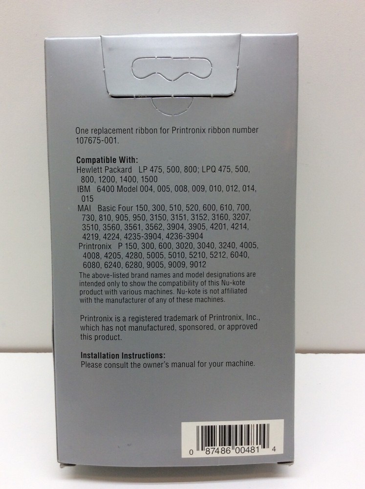 Nu-kote Model BM171 Black Nylon Printer Ribbon
