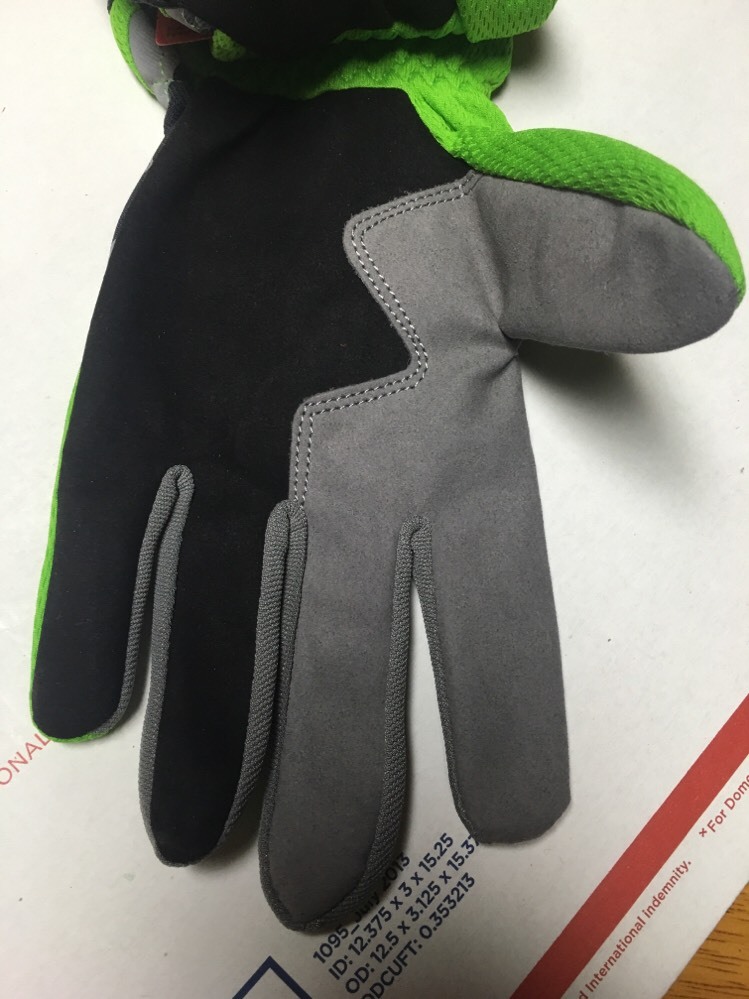 Snap-on Large Green Work Gloves. Touch Screen Compatible.