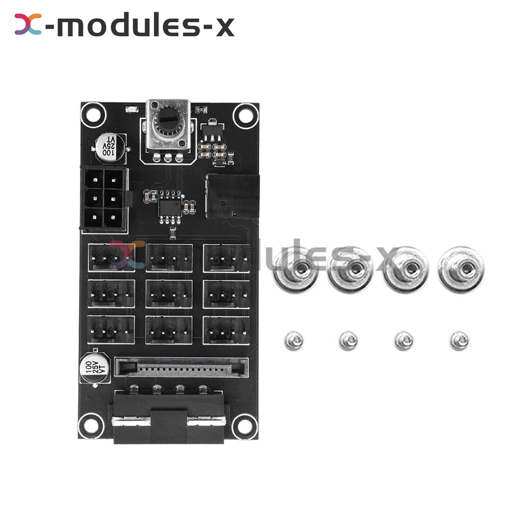 Computer Chassis PWM Violent Fan Speed Controller 9-Channel Fan Hub Controller