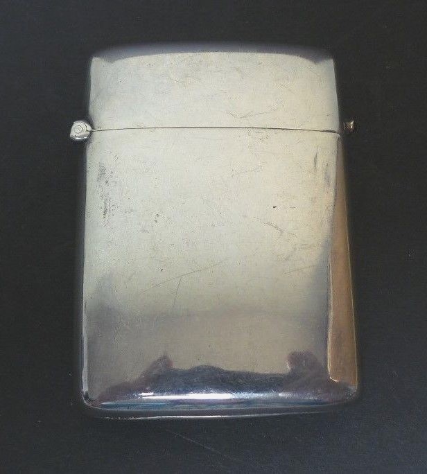 LA SECLA, FRIED & CO. STERLING SILVER MATCH SAFE / VESTA CASE, GARNET INSERT #2