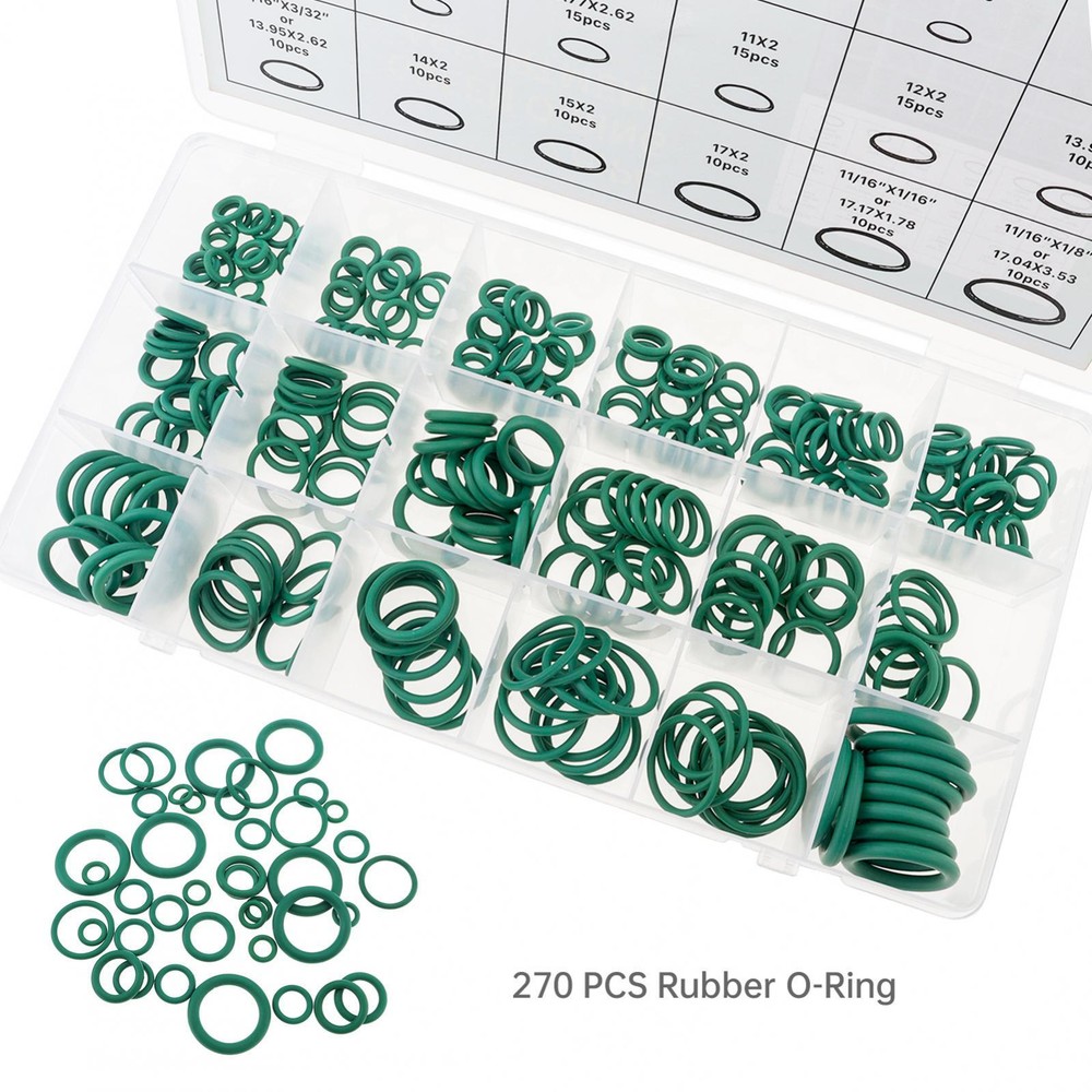 Car A/C Repair Kit O-Ring Set + AC Valve Cores + Removal & Install Tool