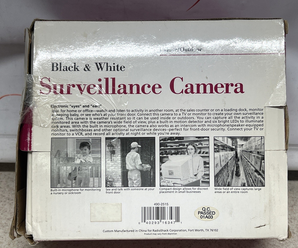 Radio Shack Black And White Wireless Surveillance System