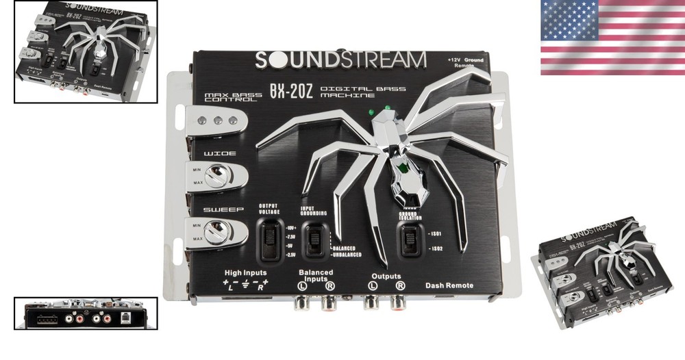 Sleek 1.3lb Bass Processor with Balanced Inputs for Superior Audio Performance