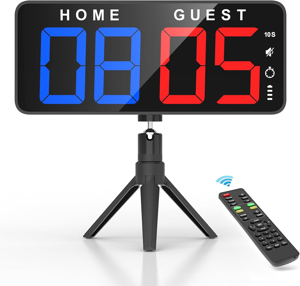 ANJANK 11’’ Large Digital LED Scoreboard Electronic Score Keeper Clock, Countdow