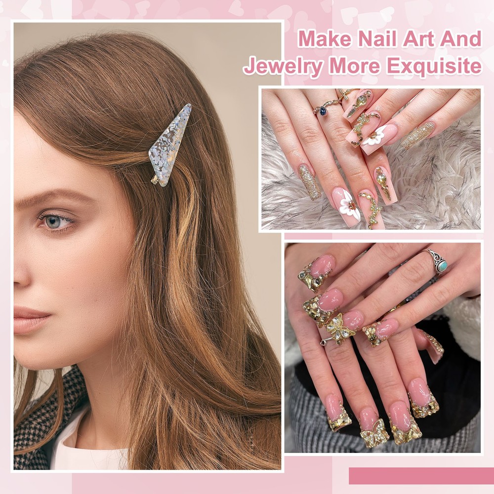 26g 2-4mm Crushed Metallic Irregular Glass Chips, Black/White